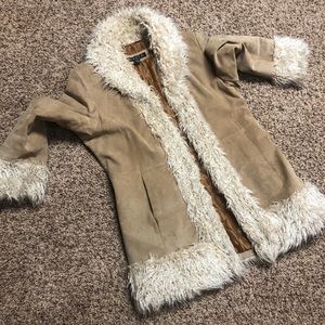 Vtg 70’s Penny Lane Boho Giacca faux fur coat
